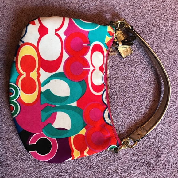 Coach purse vibrant colors - Picture 2 of 5